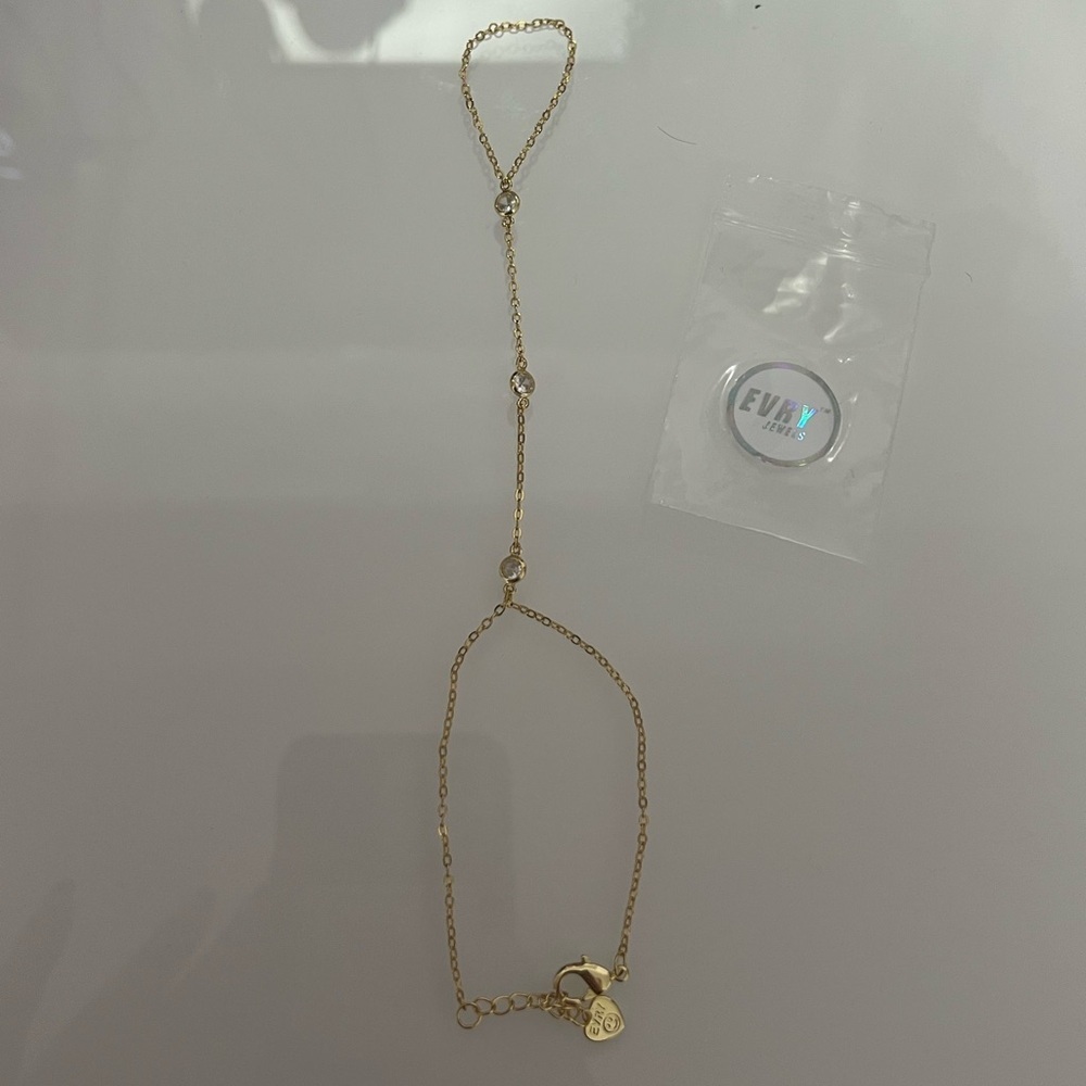 NWT EVRY JEWELS gold hand chains